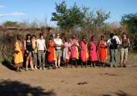 A dance lesson with some local Masai women. Visit them on one of our East African Safaris.