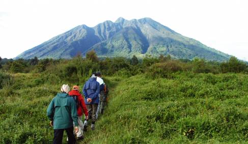 The start of a trek in Rwanda in search of the Mountain Gorillas on one of our Gorilla Safaris