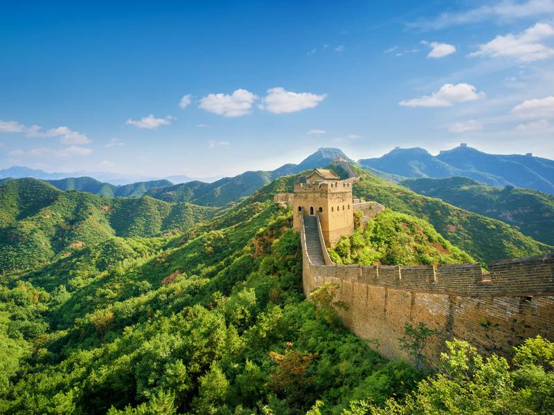 Great wall of China view from space satellite image 