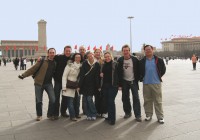 An on the go group in Tiananmen Square in Beijing