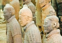 Emperor Qin's Terracotta Warriors at the archaeological site in Xi'an