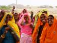 Indian ladies with brightly coloured saris