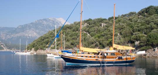 Gulet sailing on the Mediterranean, Turkey