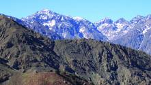 Snow capped mountains