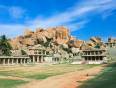Temple Rock in main bazaar in Hampi