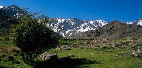 The landscape of the High Atlas Mountains