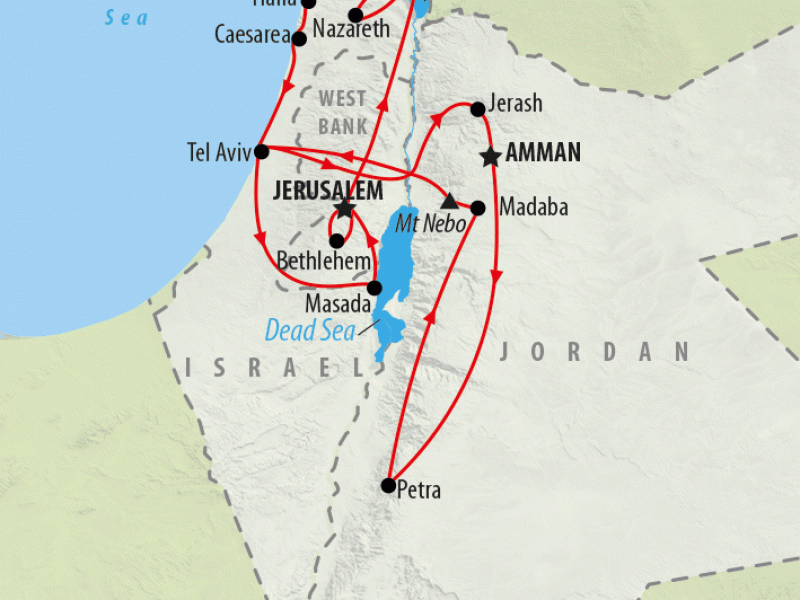 Highlights of Israel & Jordan 11 day tour On The Go Tours