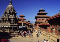 Temples and buildings of Durbar Square in Kathmandu