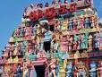 Bright colours of a Hindu Temple