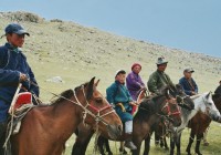 Mongolians on their horses