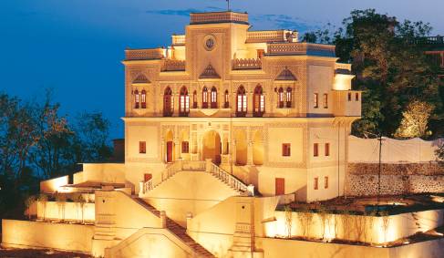 The Ananda Hotel and Spa and the foothills of the Himalayas