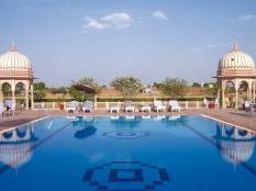 The Laxmi Villas Palace Pool in Bharatpur