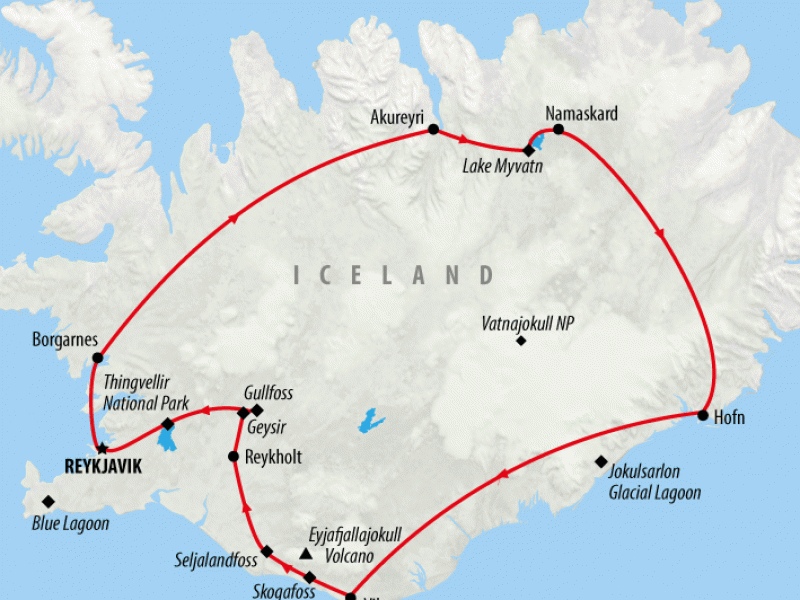 Guided Circle Tour of Iceland 8 Days | On The Go Tours