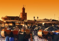 The fruit sellers in Djemaa el Fna