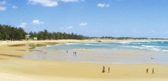 Inhambane beach in Mozambique