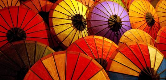 Some of the local handicrafts of Luang Prabang in Laos