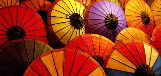 Some of the local handicrafts of Luang Prabang in Laos