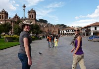 Girls exploring the Inca capital of Cuzco - gateway to the Inca Trail!