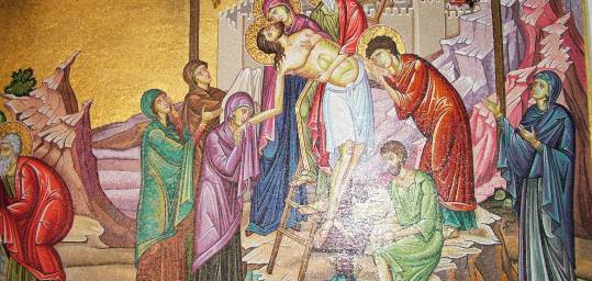 Biblical fresco of Jerusalem, Israel