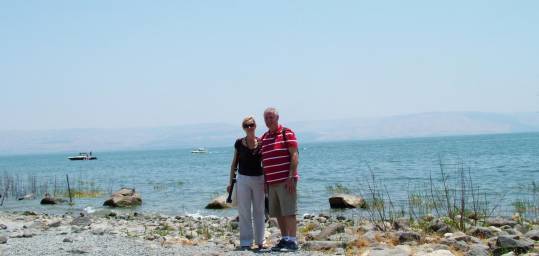 On the shores of the Sea of Galilee, Israel