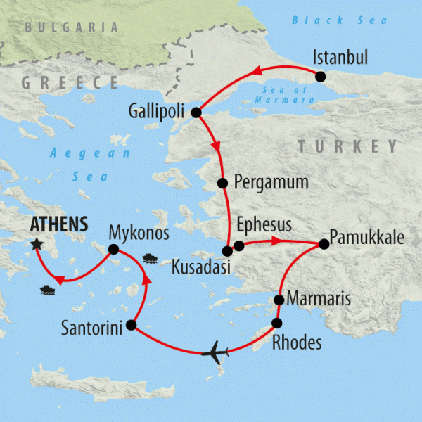 Turkey & Greece Tours Istanbul to Athens Turkey Tours Greece