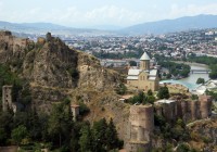 Looking out over the Tiblisi city scape