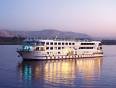 Five star cruiser on the River Nile in Egypt at dusk