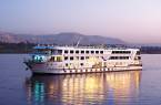 Five star cruiser on the River Nile in Egypt at dusk