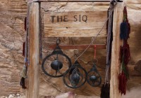 The sign at the entrance of the Siq - the narrow rock passage that leads to Petra