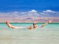 Floating in the Dead Sea - the lowest point on the earth's surface!