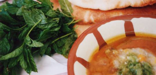 A plate of Jordanian food