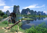The karst limsetone outcrops of Yangshuo as seen on a holiday to China