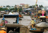 Cruising through the iconic Mekong Delta in Southern Vietnam.