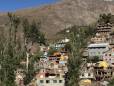 Keylong town sitting in the mountains. Photo credit njyo.