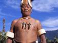 Nagaland warrior in traditional dress and tattoos. Photo credit to rajkumar1220.