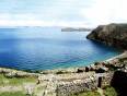 A view of Lake Titicaca in Peru