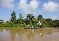 Cruising through the iconic Mekong Delta in Southern Vietnam.