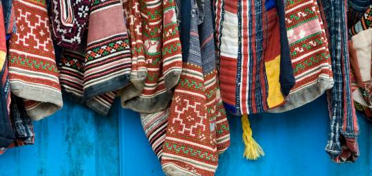 Traditional fabrics of the Sapa Village, Vietnam
