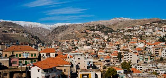 Zahle, Bekaa Valley. The picturesque village located in Lebanon's scenic wine region