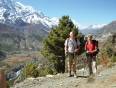 A hiker and a guide on the Lord Curzon Trail