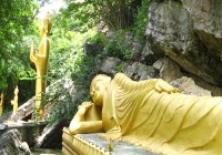 One of the lying Buddha's in Buddha Park - Vientiene. As seen on our Laos tours. 