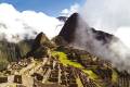 The ruins of Machu Pichu at the end of the Inca trail in Peru