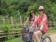 Ladies enjoying a bike ride in Mai Chau