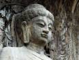 A statue at the 6th Century Longman Caves, on the banks of the Yi River in Luoyang