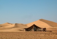 A Berber tent in the desert