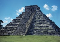 The ancient Mayan Temple of Kukulkan at Chichen Itza