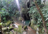 Girls outside the Actun Tunichil Muknal Caves near San Ignacio - photo courtesy of Beth & Anth