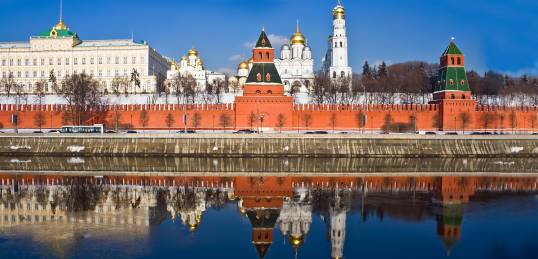 A river view of Moscow Kremlin