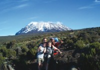 A group on the Mount Kilimanjaro summit climb