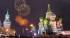 Fireworks on New Years Eve in Red Square over St Basils Cathedral